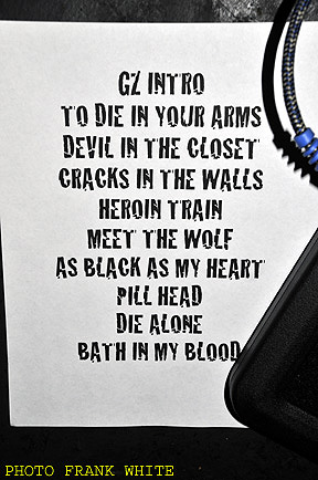 A PALE HORSE NAMED DEATH SET LIST PHOTO FRANK WHITE DEC 10 2011 DINGBATZ CLIFTON NEW JERSEY copy