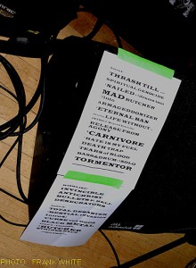 DESTRUCTION  MARCH 19 2014  PHOTO  FRANK WHITE  THE MARLIN ROOM  AT WEBSTER HALL NEW YORK CITY