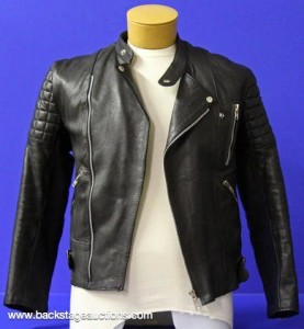 Musician Worn Apparel: Anthrax drummer Charlie Benante's leather jacket from the "Spreading the Disease" photo session.
