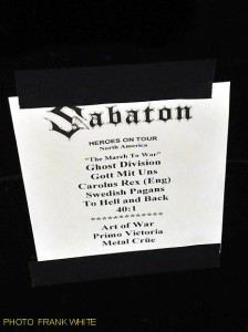 SABATON  APRIL 18 2014  PHOTO  FRANK WHITE  BEST BUY THEATER  NEW YORK CITY (1)